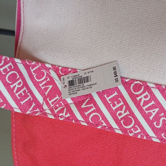 NWT Victoria's Secret Large Cotton Canvas Weekender Tote Bag - Picture 12 of 17